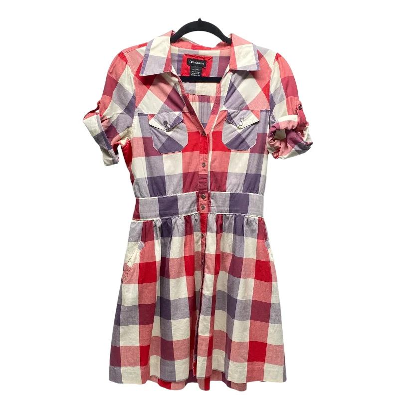 Dress Casual Short By Clothes Mentor In Blue Red & White, Size: L