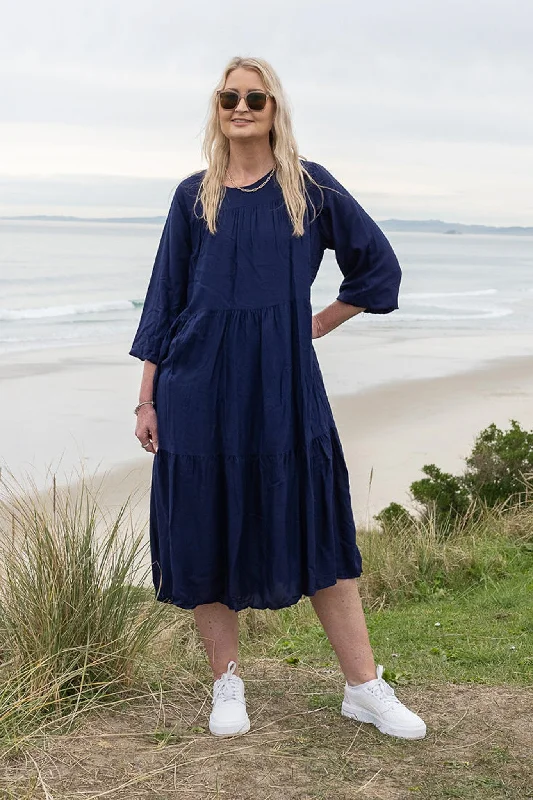 LS Cicely Smock Dress - Indigo