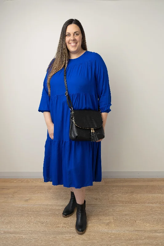 LS Cicely Smock Dress - Cobalt