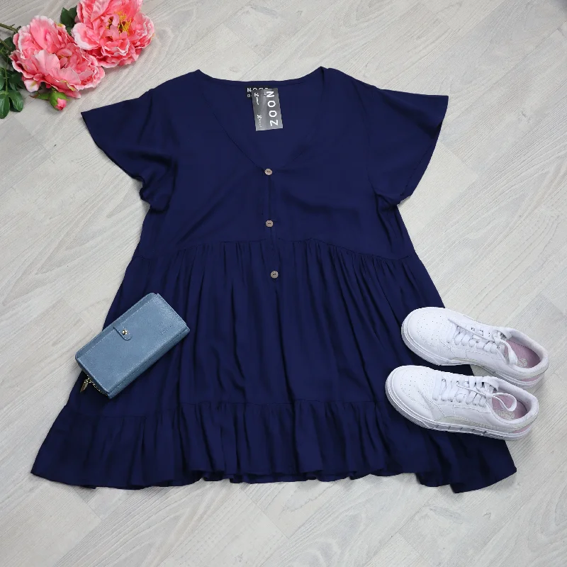 Navy - Boho Loose Kara Tunic