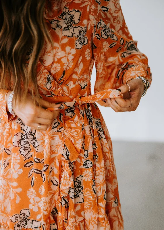 Sunkissed Ruffle Wrap Dress