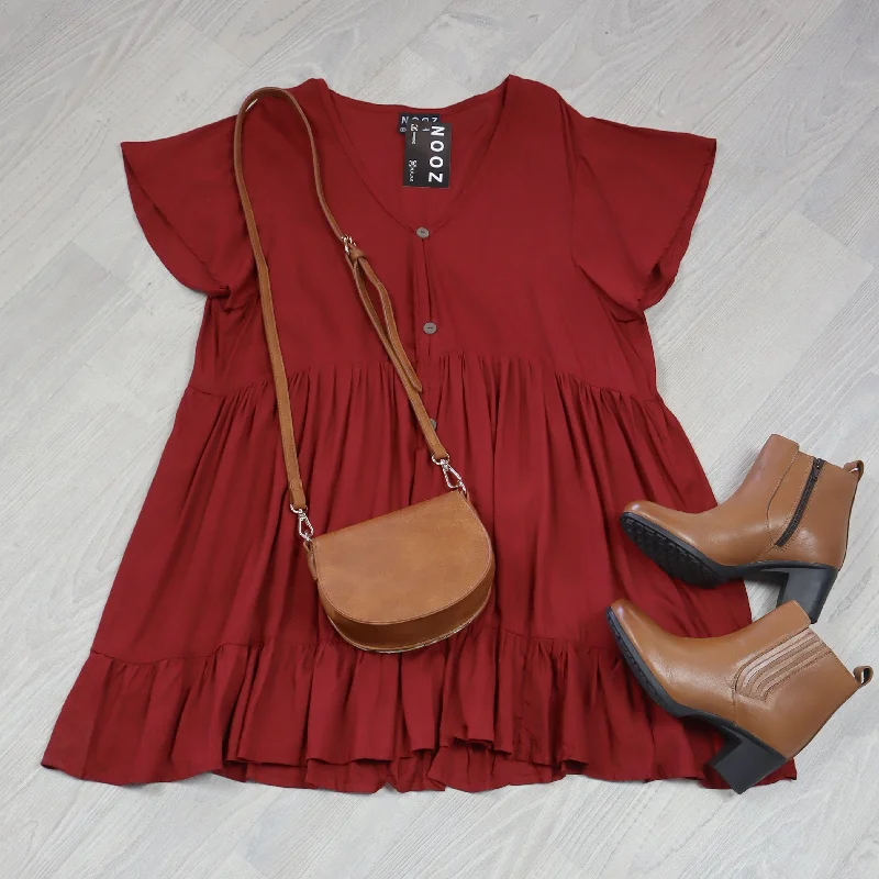 Wine - Boho Loose Kara Tunic