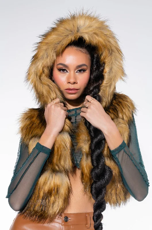 GRACELLE MINI FAUX FUR VEST